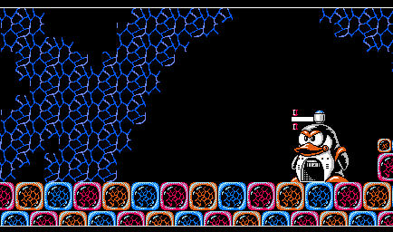 A screenshot of Gemini Man's stage from Mega Man 3